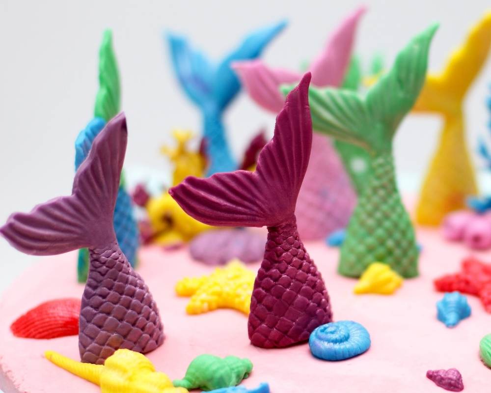 nageoires de sirene multicolores