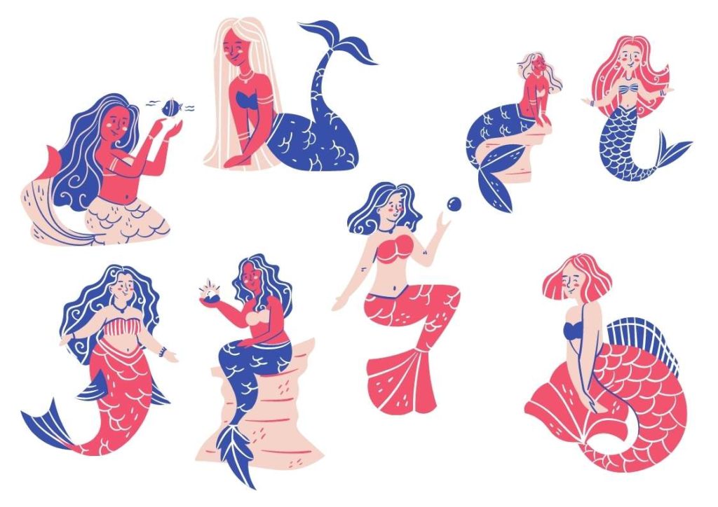 dessiner des sirènes positions
