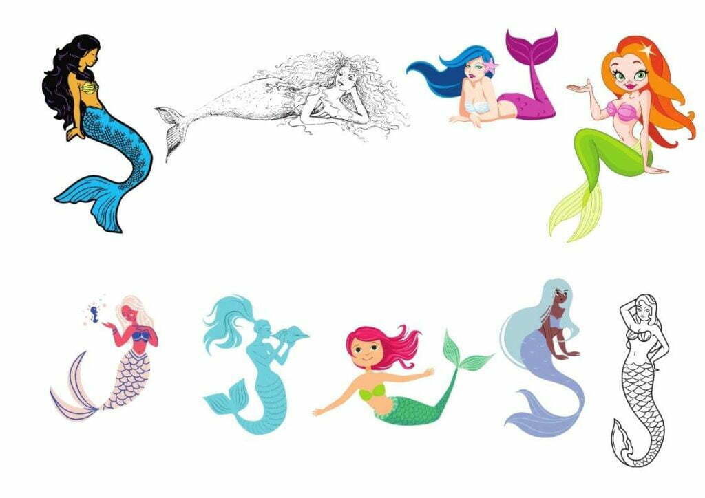 sirènes en dessin